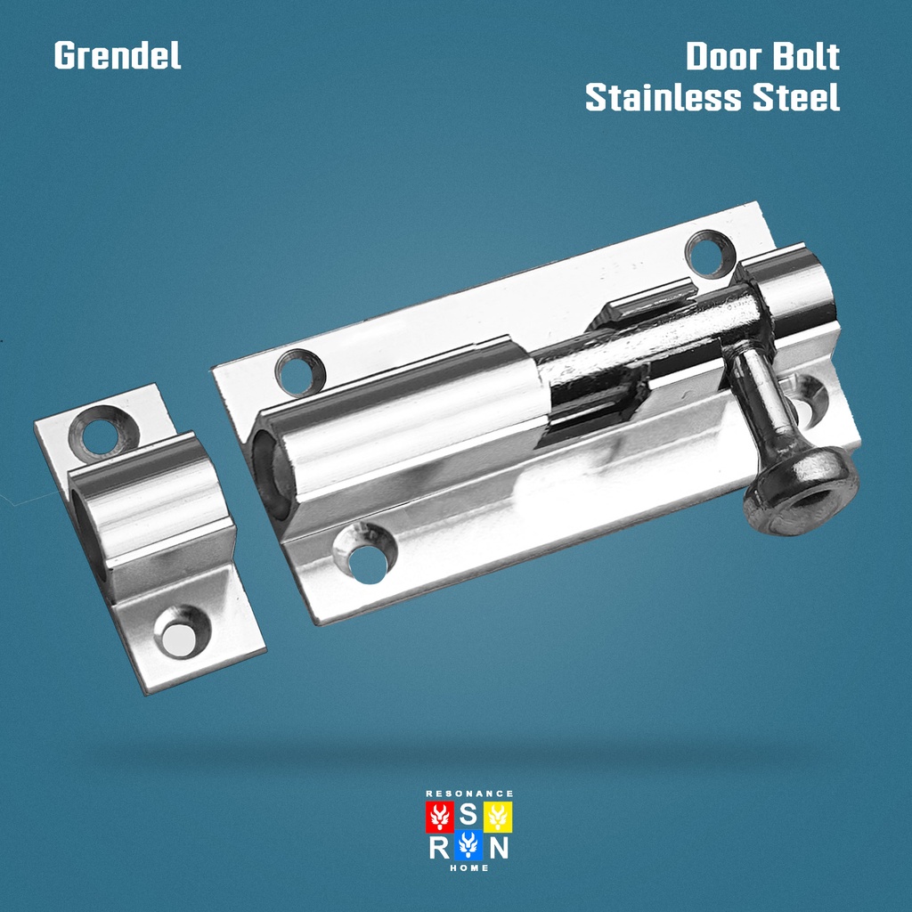 Slot Pintu Silver 3&quot; l Jendela Plat Tebal Grendel 3 Inch Inci l Barel Bolt Resonance Home