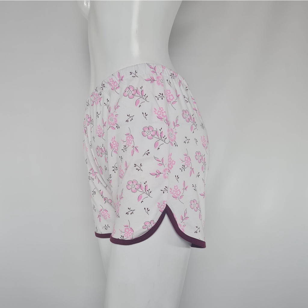 Summer Pants Celana Pendek Wanita - Pink Flower Fit to S