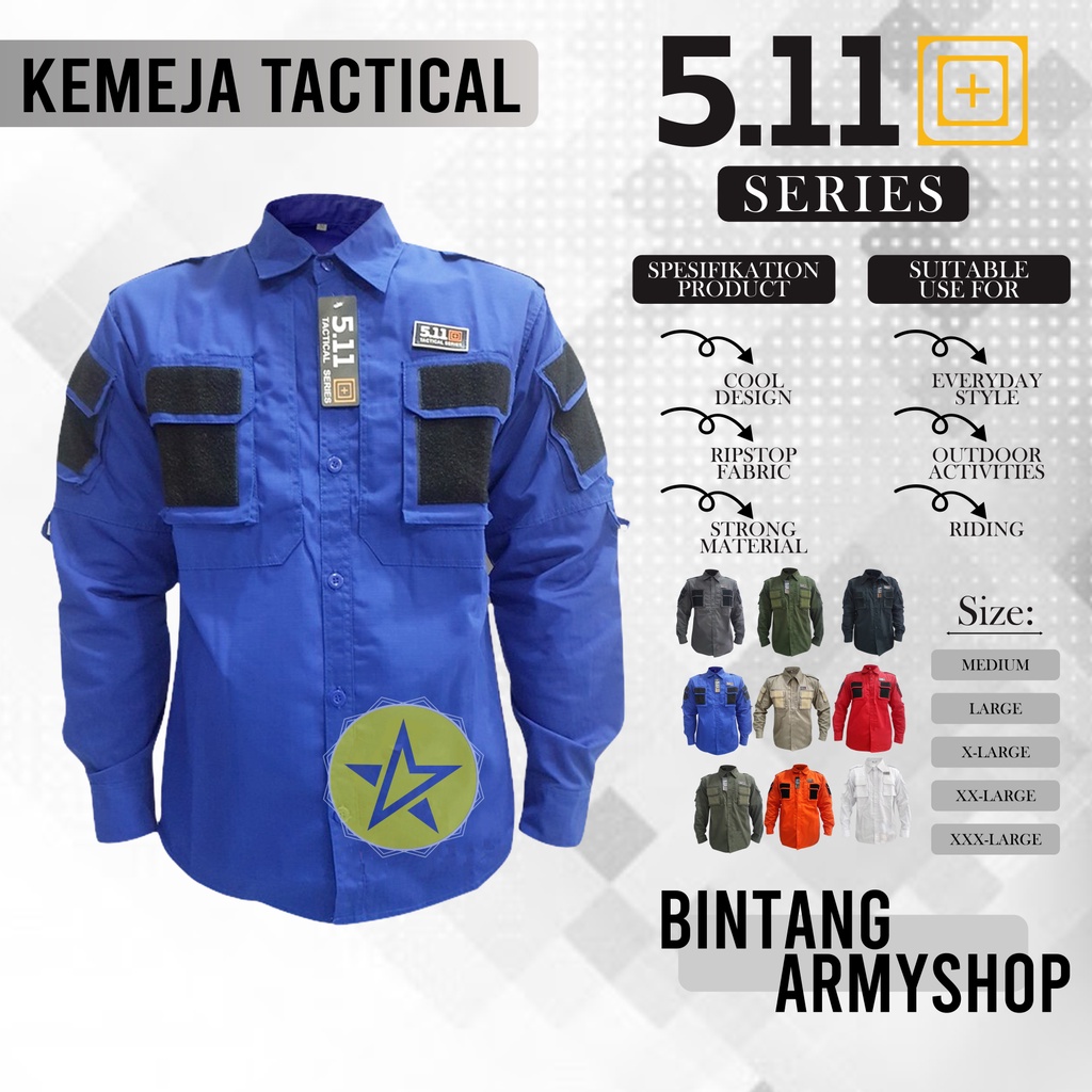 Kemeja Tactical Lapangan pdl 511 | kemeja pria | kemeja pdl tangan panjang | kemeja tactikal | kemeja outdoor | kemeja lapangan