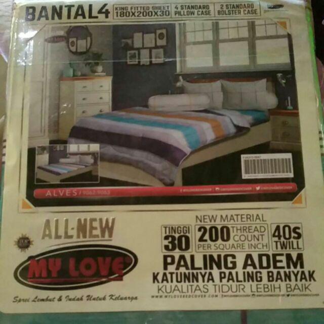 Sprei All New My Love B4 180x200 Tinggi 30 Motif Ayana Madagascar Daisy I- 180 King 4 Bantal T30 Sp