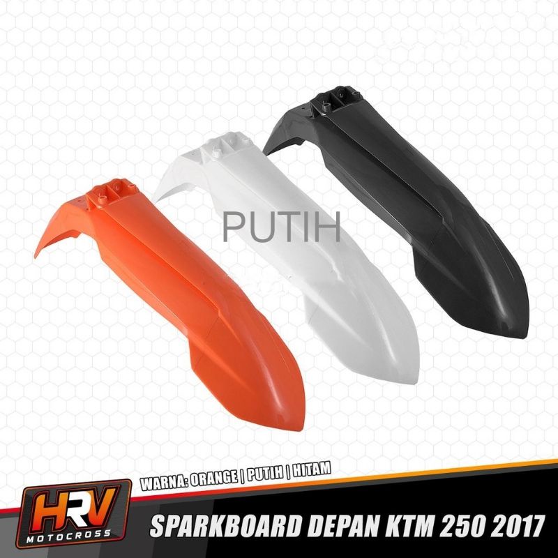 SLEBOR SPAKBOR DEPAN KTM 250 SLEBOR SAYAP DEPAN KTM 250 2017 PUTIH HRV