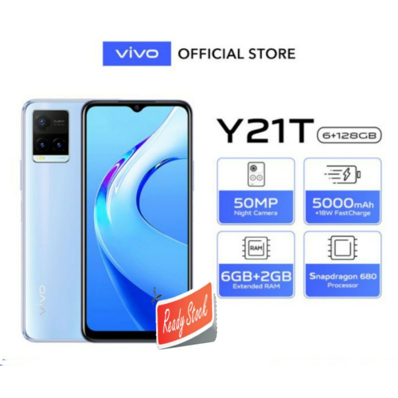 VIVO Y21T RAM 6/128GB | VIVO Y21 T RAM 8/128GB | Y21A 4/64 | Y22 4/64 | Y20s 8/128 GARANSI RESMI INDONESIA