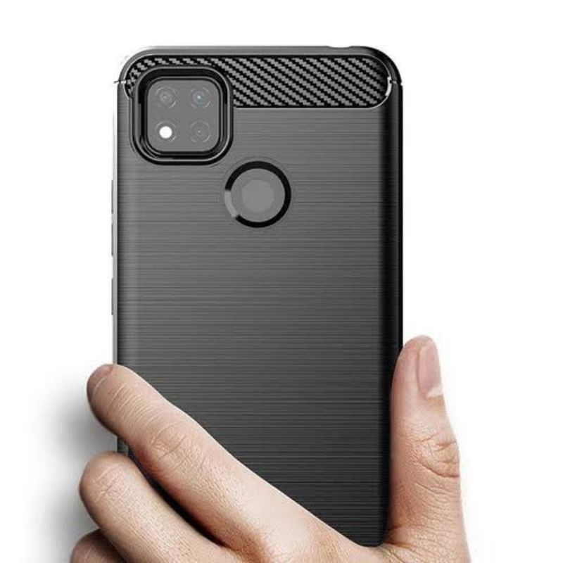 Softcase Xiaomi Ipaky Fiber Carbon Redmi 9/9C/9T/Note 9Pro/Note 10/Note 10Pro Black Cover