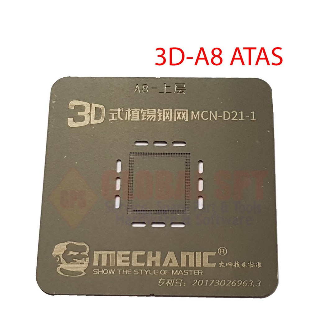 CETAKAN IC 3D CPU A8 ATAS