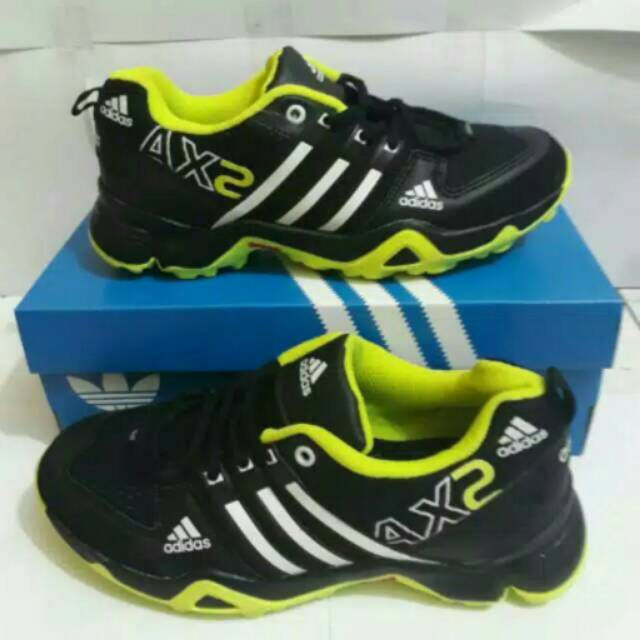 Sepatu Sport Adidas AX2 Grade Ori Hitam Hijau