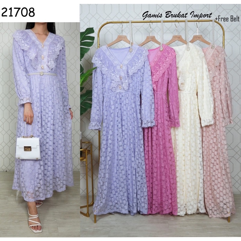 Gamis brokat vns 21708+ betl mutiara