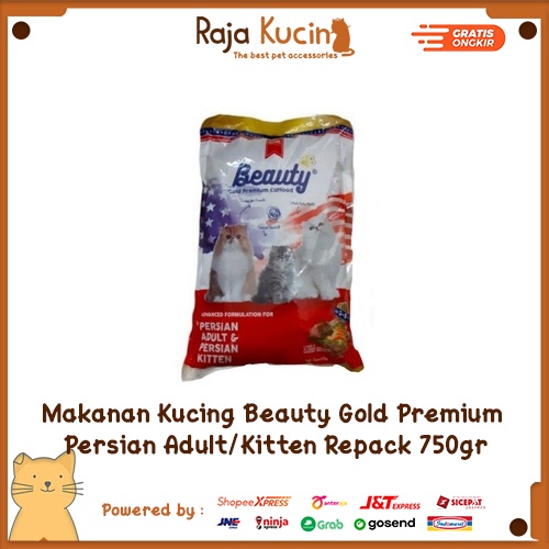 Makanan kucing beauty gold premium persian adult/kitten 750gr