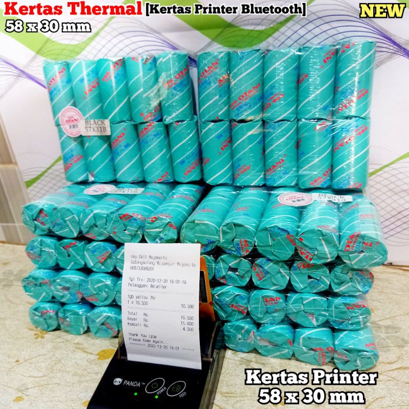 

Kertas Thermal 58x30mm | Printer Bluetooth