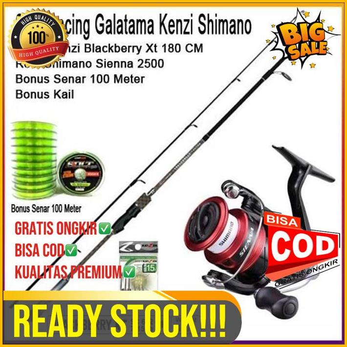 Set Pancing Galatama Shimano Joran Kenzi 180Cm Original