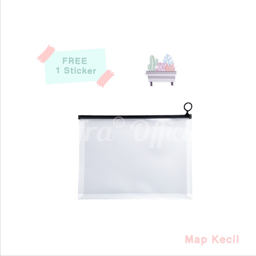 TEMPAT MASKER POUCH MASKER TEMPAT DOKUMEN TRANSPARAN SIZE A4 &amp; A5 STICKERS SHIFRA