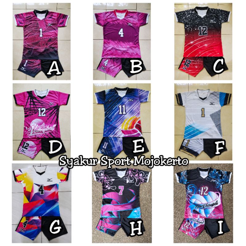 Baju Voli Cewek Full Print