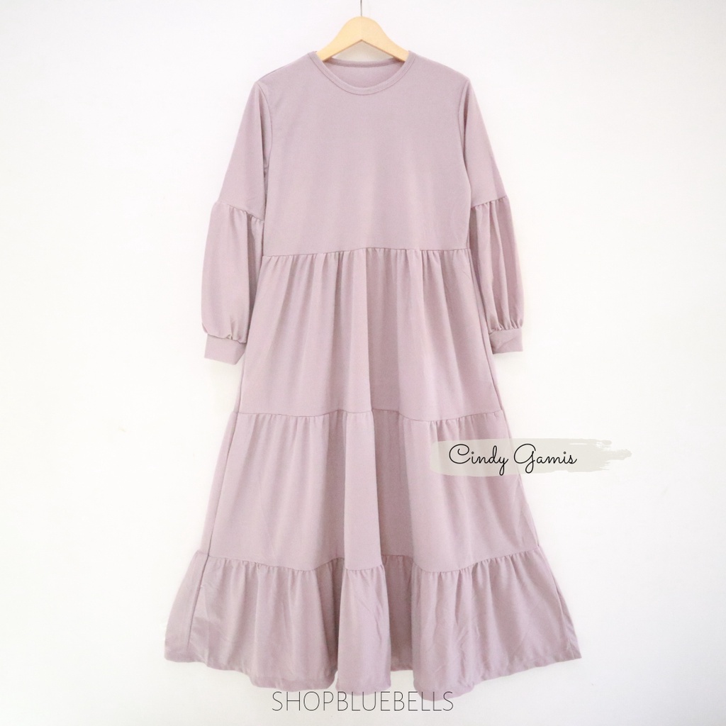 Lunara Maxy / Gamis Muslim Dropknit Susun Grosir Seragam Pengajian-Cindy  - Nude