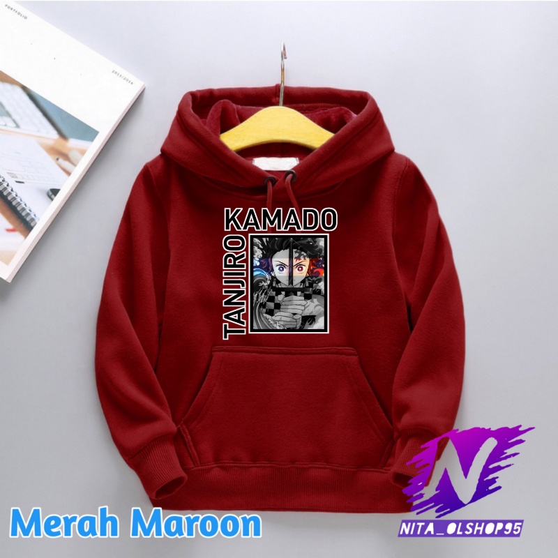 jaket hoodie anak tanjiro kamado