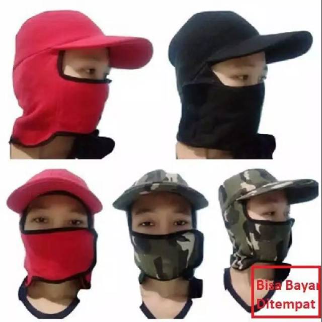 Topi  jepang topi masker topi mancing bahan lembut dan nyaman anti panas