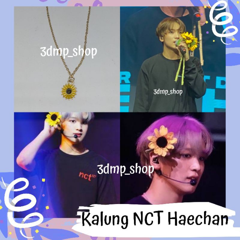 Kalung necklace NCT Haechan Sunflower Matahari