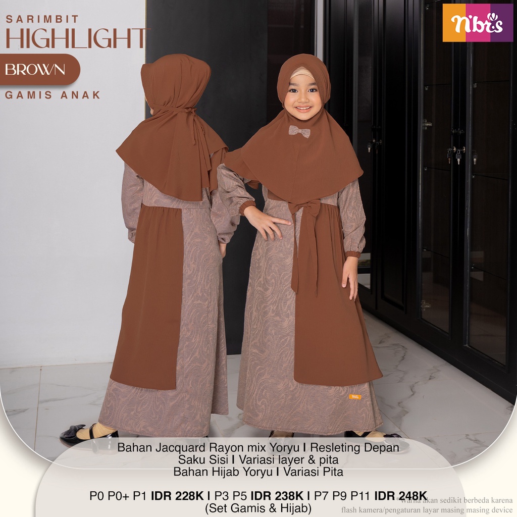 Nibras Sarimbit HIGHLIGHT BROWN Baju Couple Lebarana 2022 Model Terbaru by NBRS Simple dan Fashionable