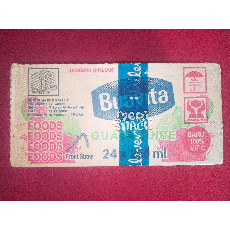 Buavita 250ml x 24 1 Dus / Buavita Jambu / Buavita Guava / Minuman Buah / Vit C