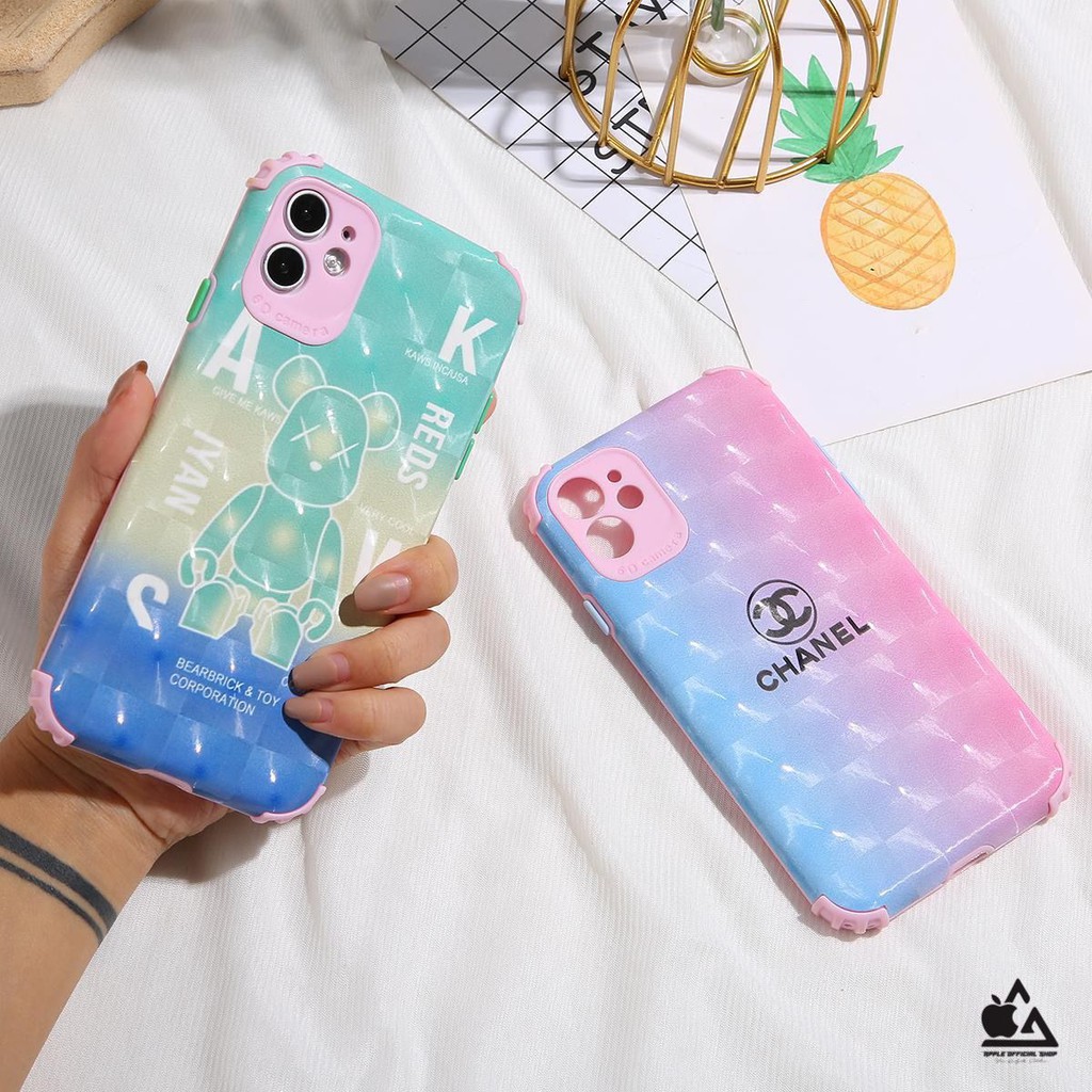 Soft Case Motif Lucu 3D iPhone 6 6+ 8 8+ 11 12 SAMSUNG A52 A72 OPPO RENO 5 5F REDMI NOTE 10 10PRO 9 Kaws Bear Pelindung Kamera Softcase Silikon Jelly Clear Cover