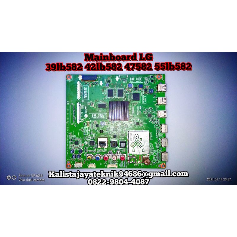 MAINBOARD TV LG 42LB582 ORIGINAL MB LG 42LB582T MOTHERBOARD TV 42LB582 MB 42LB5820 MESIN TV 42LB582T