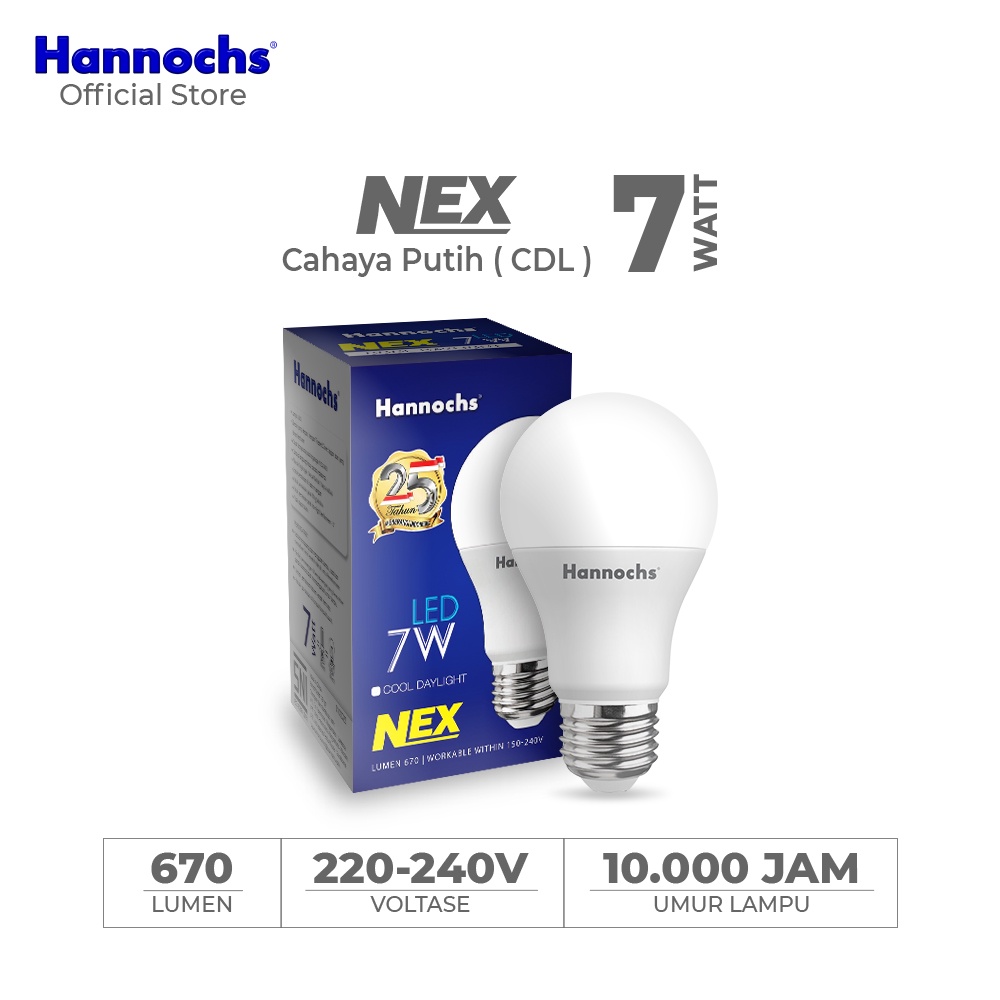 Hannochs Lampu LED NEX 7 watt CDL - Putih