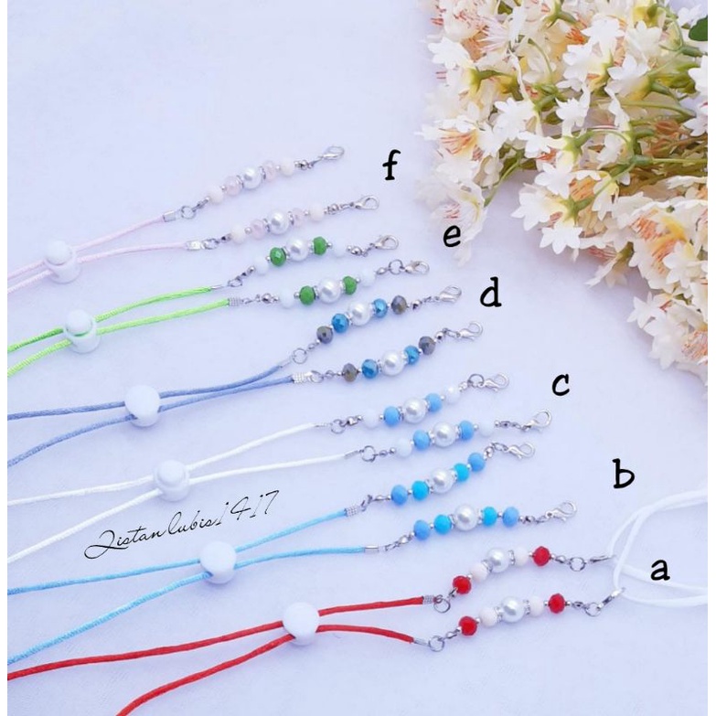 Strap mask kristal dove beli 10 free 2