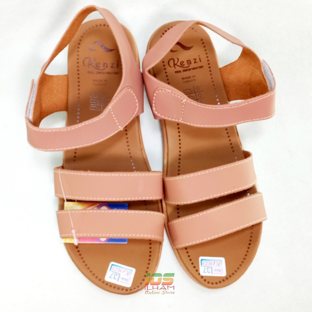Sandal Wanita Let Wedges Kenzi Fz Hak 2cm Size 37-40