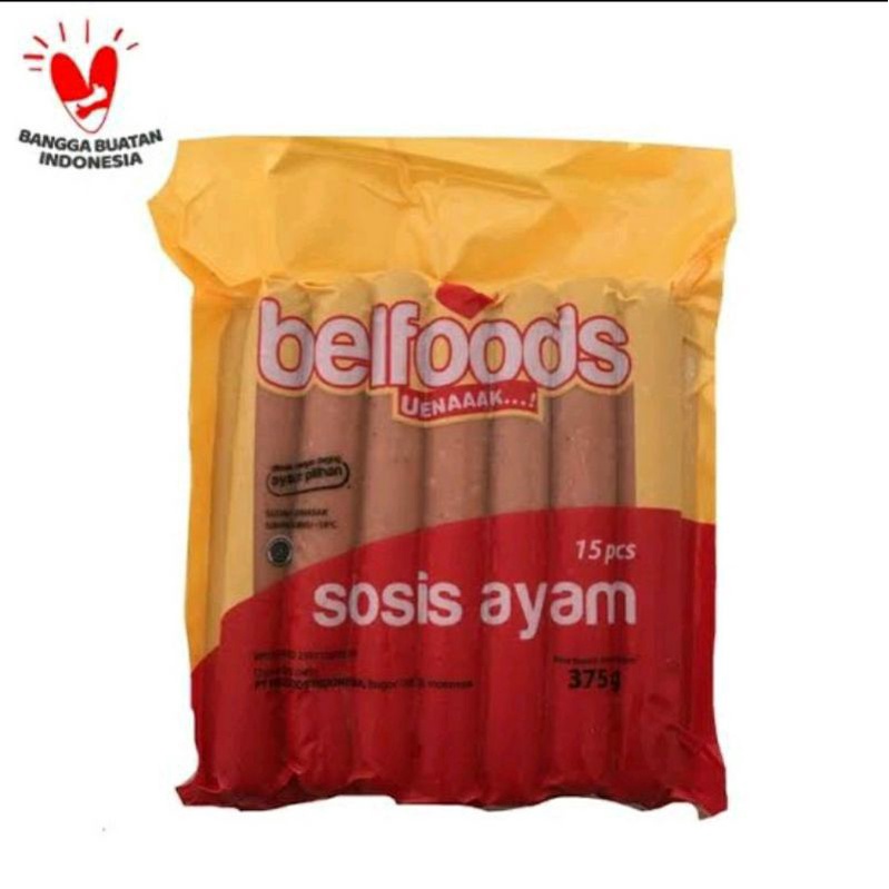 sosis ayam so nice 375 gram sosis ayam sonice isi 15