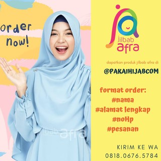 Toko Online Jilbab  afra  Shopee Indonesia