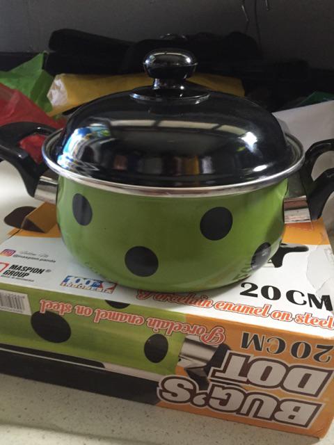 Tokoperabotan Panci Enamel Polkadot Maspion 20cm - Panci Maspion Bugs Dot
