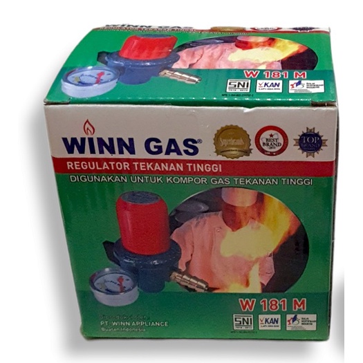 Regulator Winn Gas W 181 M - Tekanan Tinggi W 181M - Meteran W181M - Garansi Win Gas - SNI