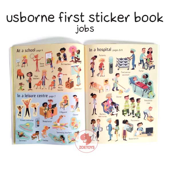 Zoetoys Usborne First Sticker Book 1 | Aktivitas Menempel Stiker Anak | Mainan Edukasi