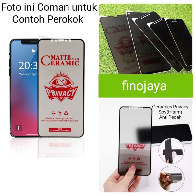 TG Tempered Glass Realme C30 Anti Gores Ceramic Spy Ful layar