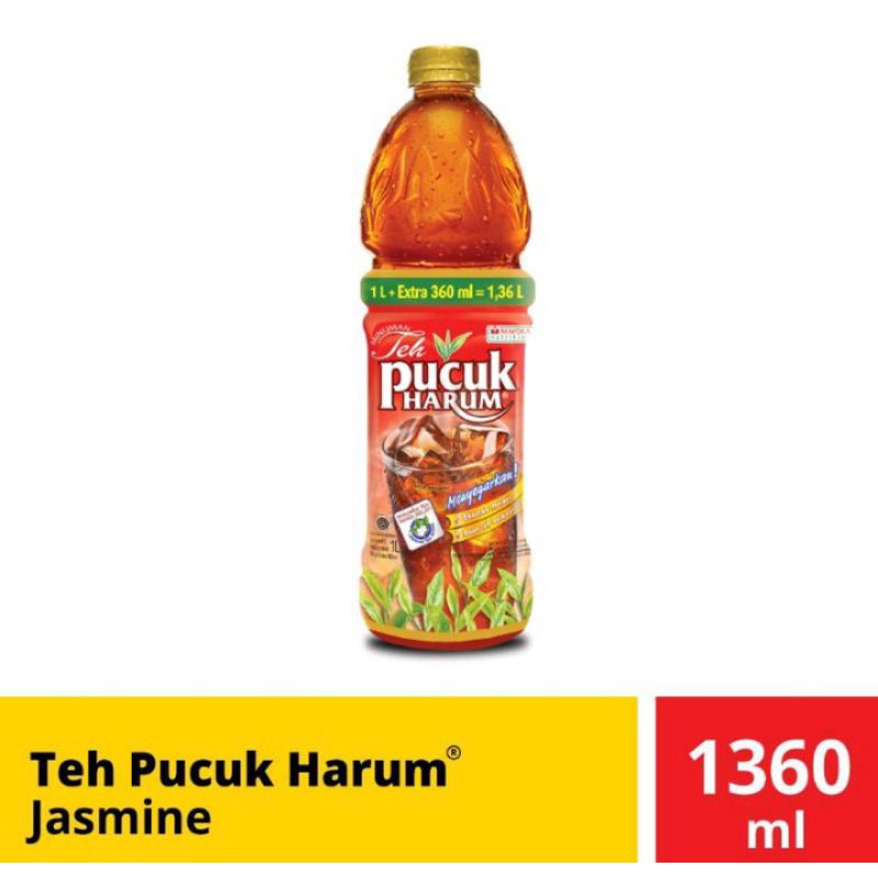 

Teh Pucuk Harum Jasmine 1360ml - Botol 1000ml Extra 360ml