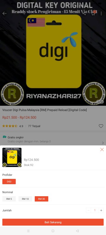 Paket Data Kuota Pulsa Digi Malaysia Termurah Dan Terlengkap Rm Shopee Indonesia