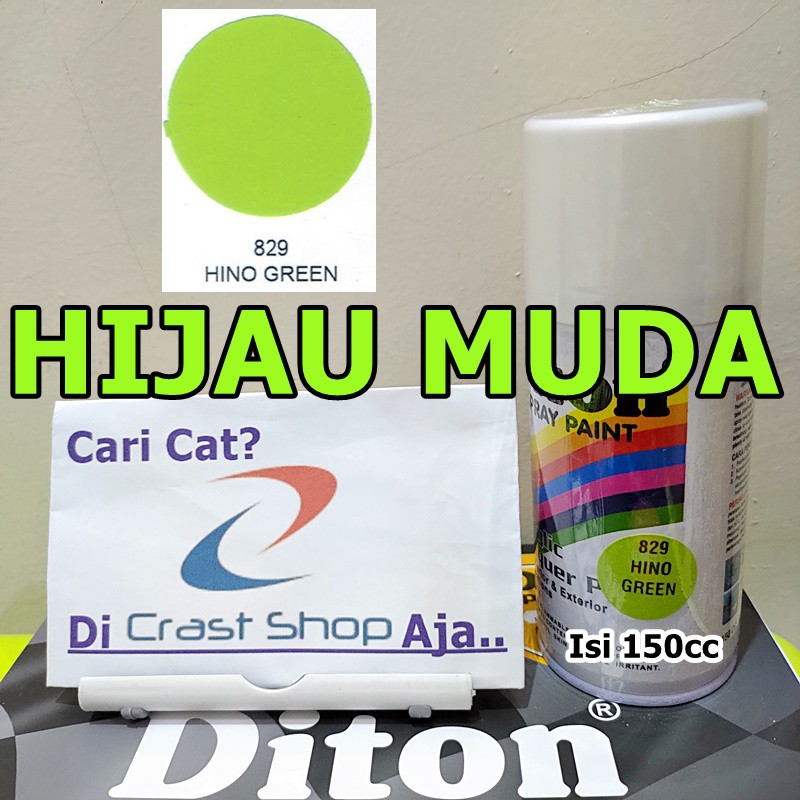 Cat Pilox DITON Hino Green 829 150cc warna Hijau Muda hino pylox pilok sepeda motor mobil velg mesin