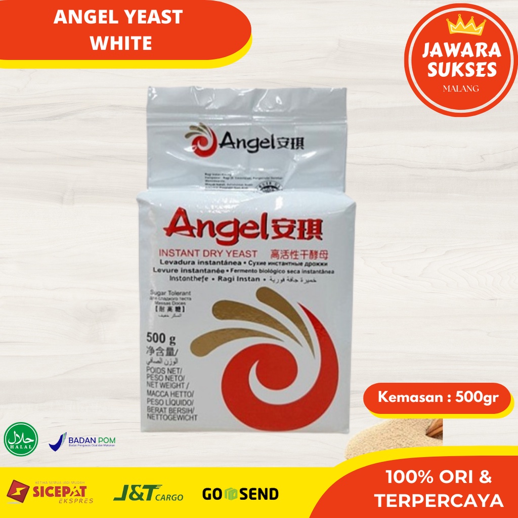 

Angel White instant Dry Yeast Ragi Instan 500 gr Halal MUI