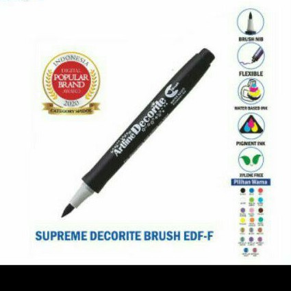 

spidol supreme decorite brush edf-f artline