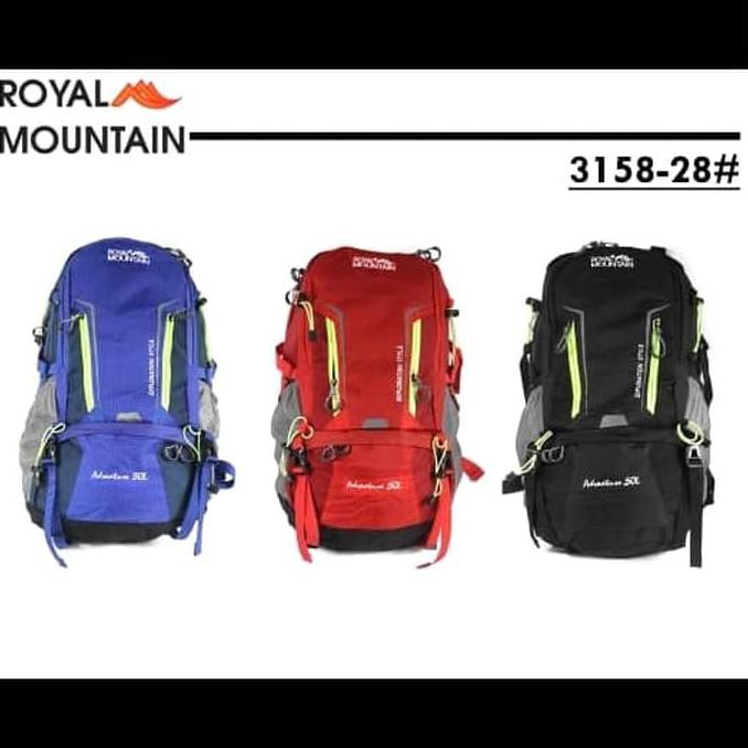 Tas Carrier Gunung Original Royal Mountain 50L+Tulangan Plat Besi Baru