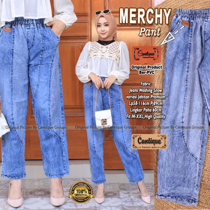 merchy pant celana jeans wanita by cantique