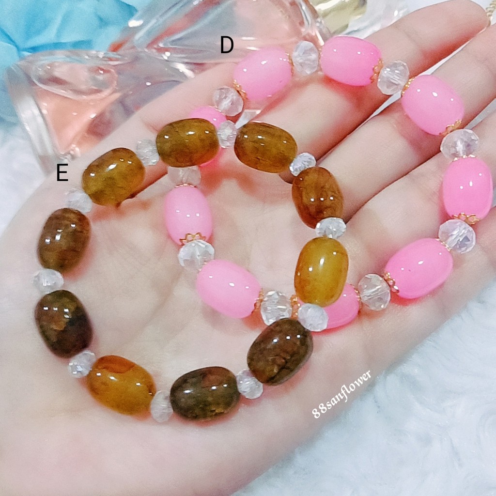 Gelang Kristal Mawar Big Rose Gold Gelang Kristal Mawar Lapis Emas 18K