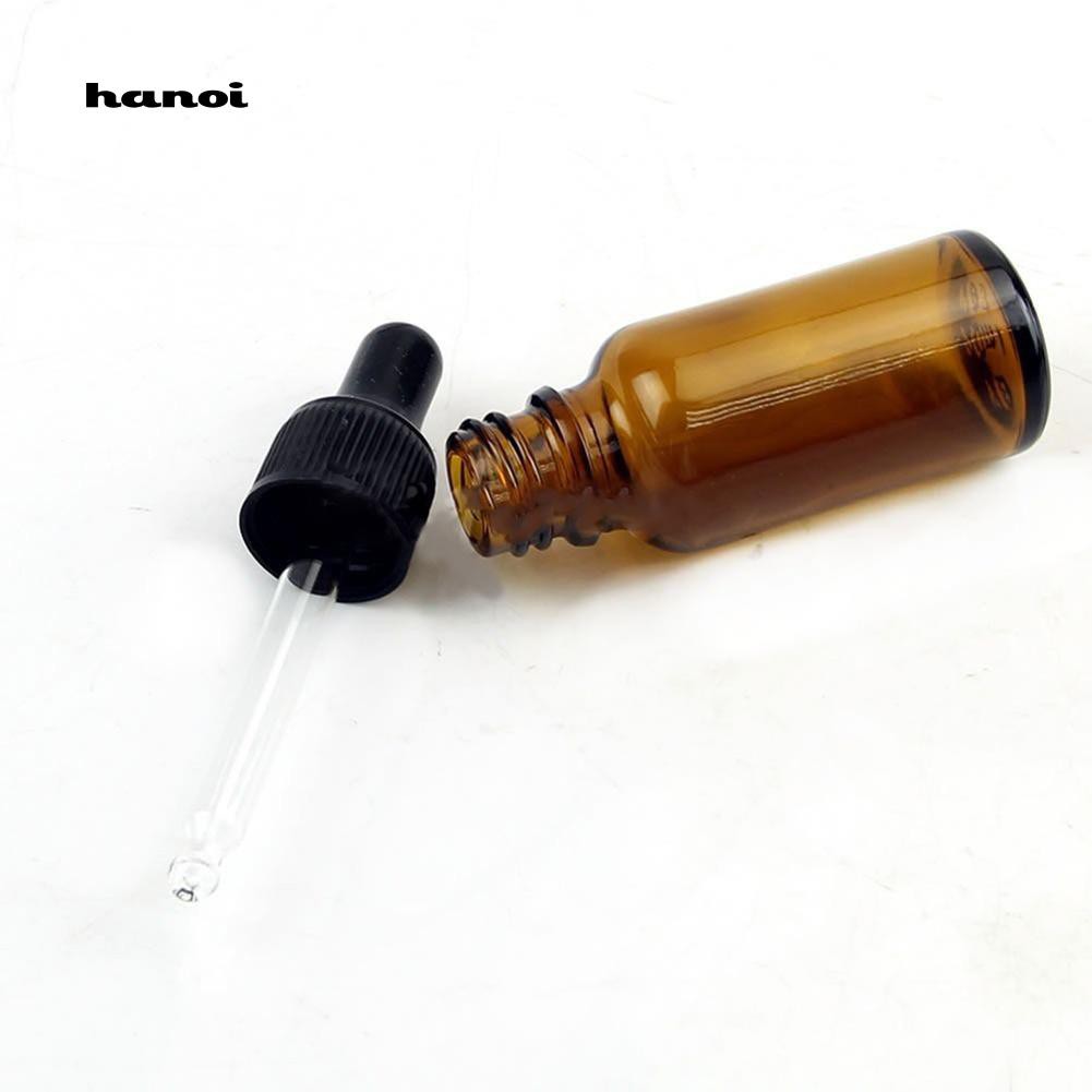 [Bayar Di Tempat]HN❤Mini 10ml-100ml Amber Glass Reagent Liquid Pipette Empty Bottle Eye Dropper