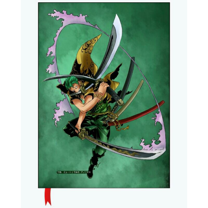 

Buku tulis one piece roronoa zoro hard cover keren