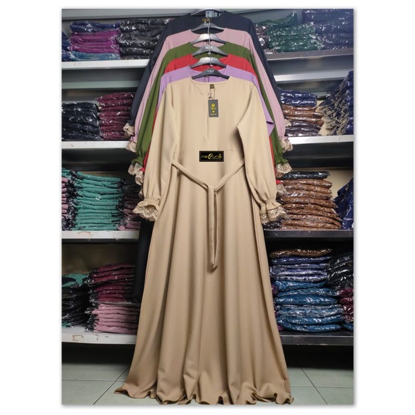 Rizquna Gamis-------Afifah ganis only tanpa hijab ready M L XL