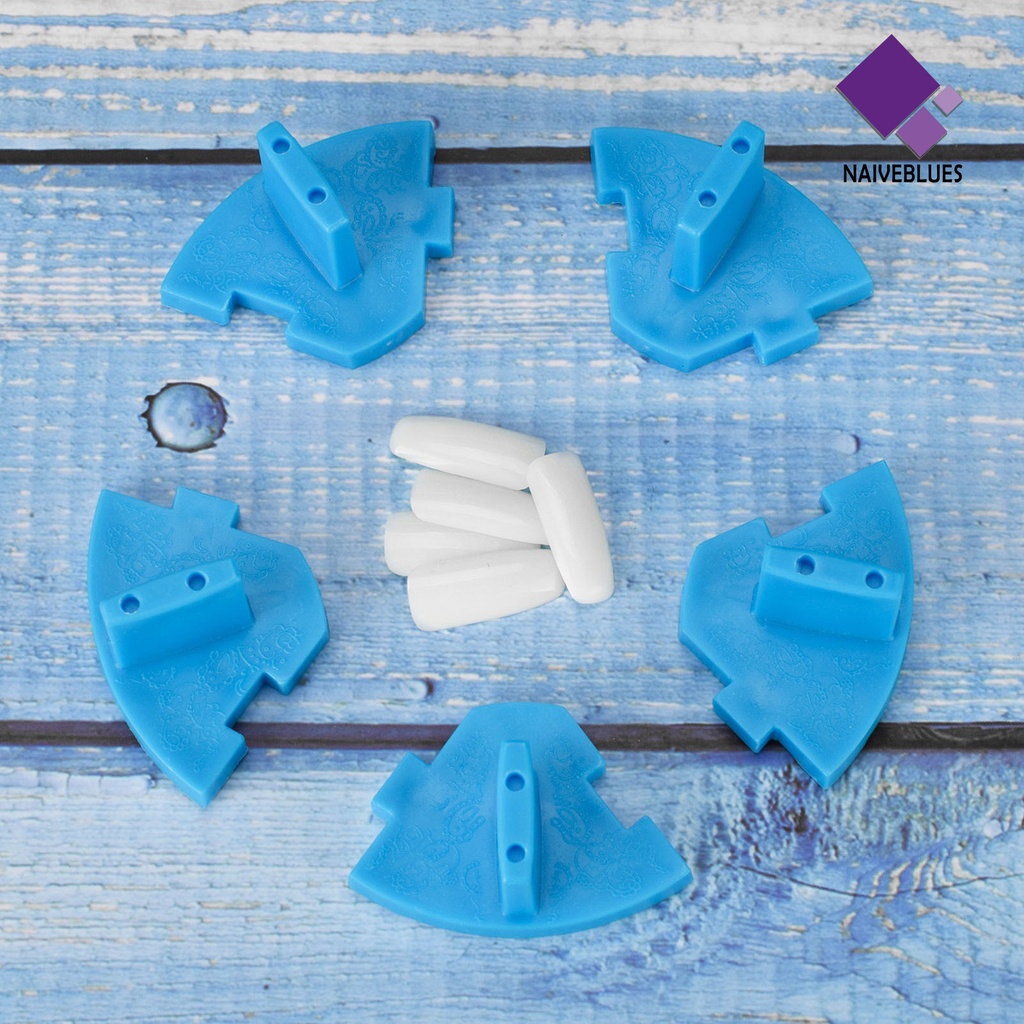 Naiveblue 1 Set Stand Display Kuku Palsu Bahan Plastik Dapat Dilepas Reusable