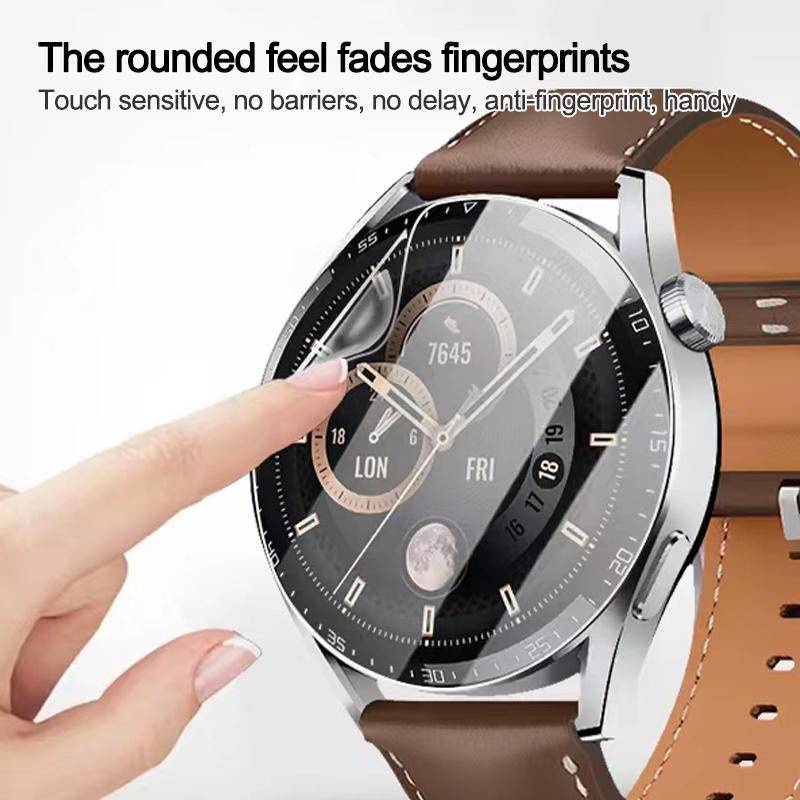 Untuk Huawei Magic 2watch 3 Pro 46mm Carbon Fiber Back film Sticker Penutup Pelindung Layar Kaca Untuk Huawei GT2 GT3 Pro 46mm Curved black edge film