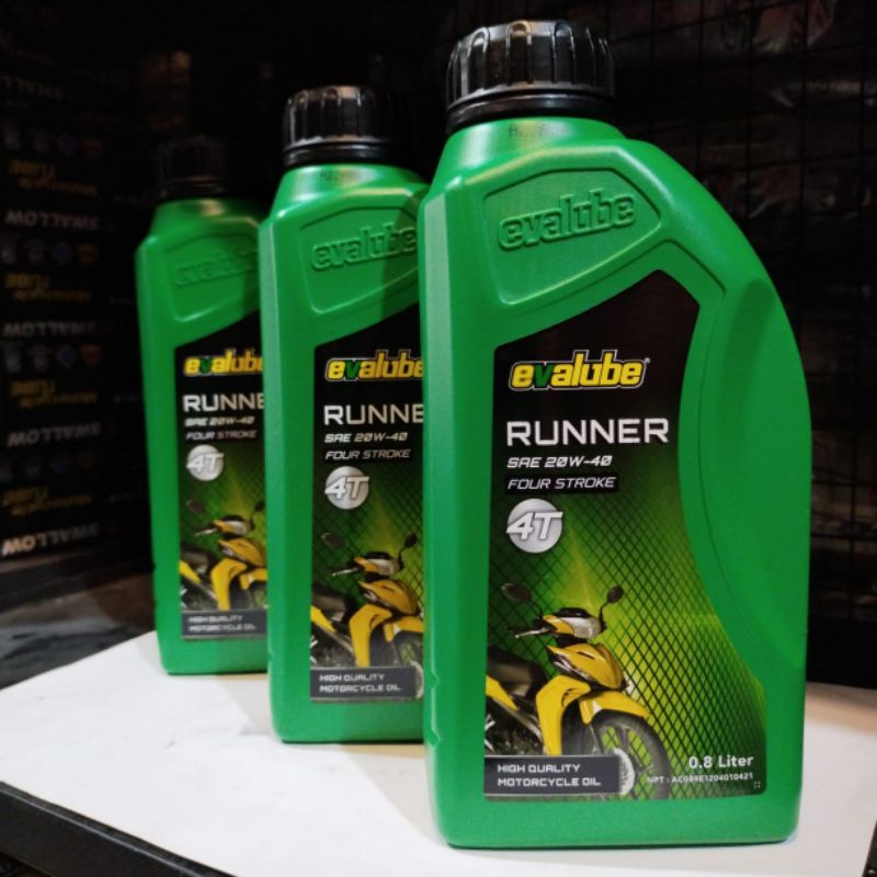 Oli Mesin Evalube 4T 4 Tak Runner 0.8L 800 mL - Original