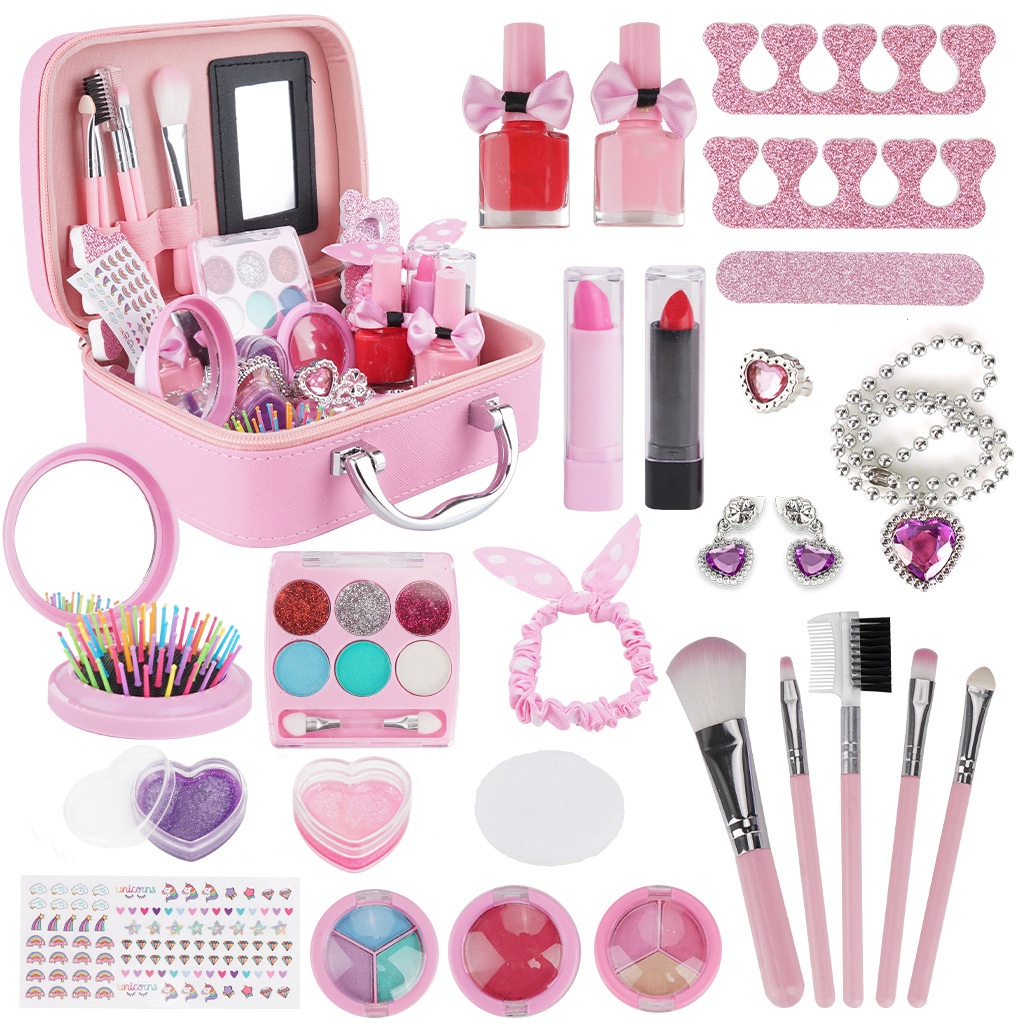 Mainan Tas Kosmetik Anak Children Pretend Plays Make Up Kit Set/Alat Rias Anak  Mainan Make Up Anak Kado Anak Cewek