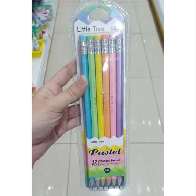 

Pensil HB 12 pcs Pastel Rainbow Colour