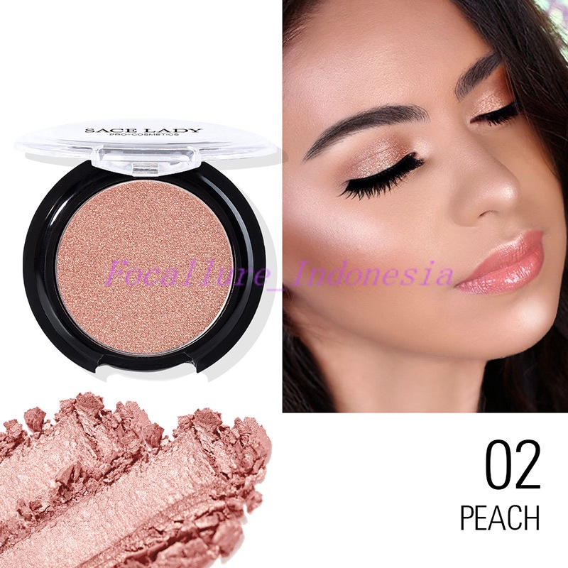 SACE LADY Pearlescent Monochrome Blush Rouge Highlight Bronzing Powder Face Contour  ready 6 warna
