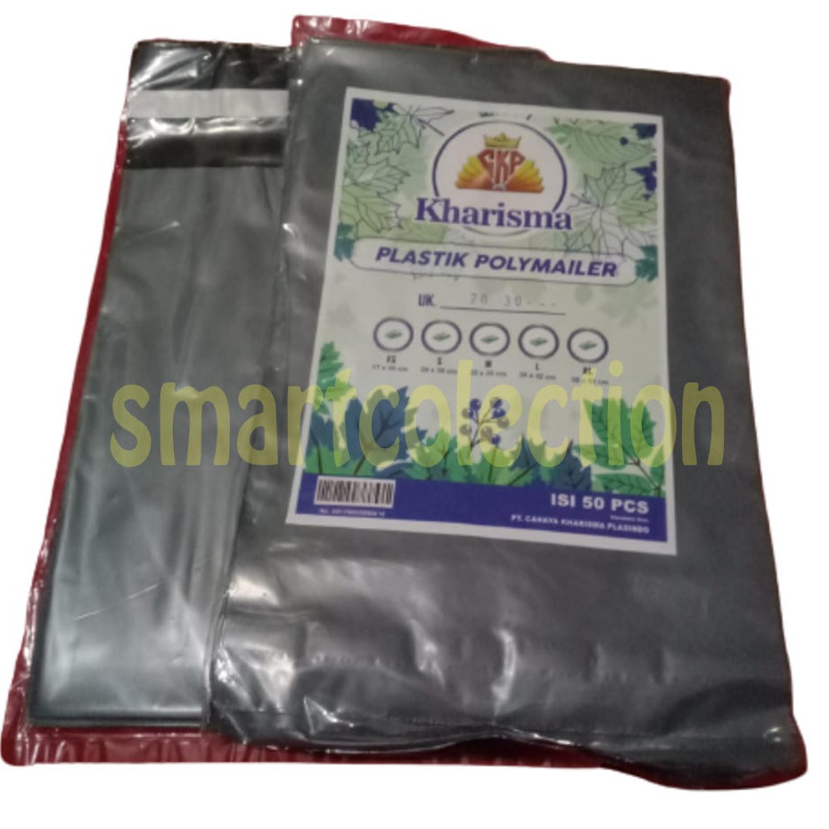 

Promo!!! Plastik Packing Polymailer ( KHARISMA ) Uk - 17 x 30 Warna Silver Isi 50 pcs